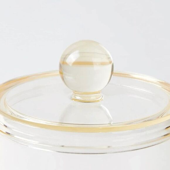 Stackable Clear Gold Acrylic Canister - Picture 6 of 10